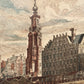Oude kopergravure 'De binnen Amstel"Amsterdam