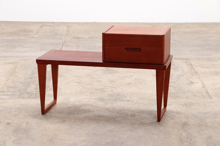 Vintage Kai Kristiansen Telefoonkastje met Tafel gemaakt door Aksel Kjersgaard