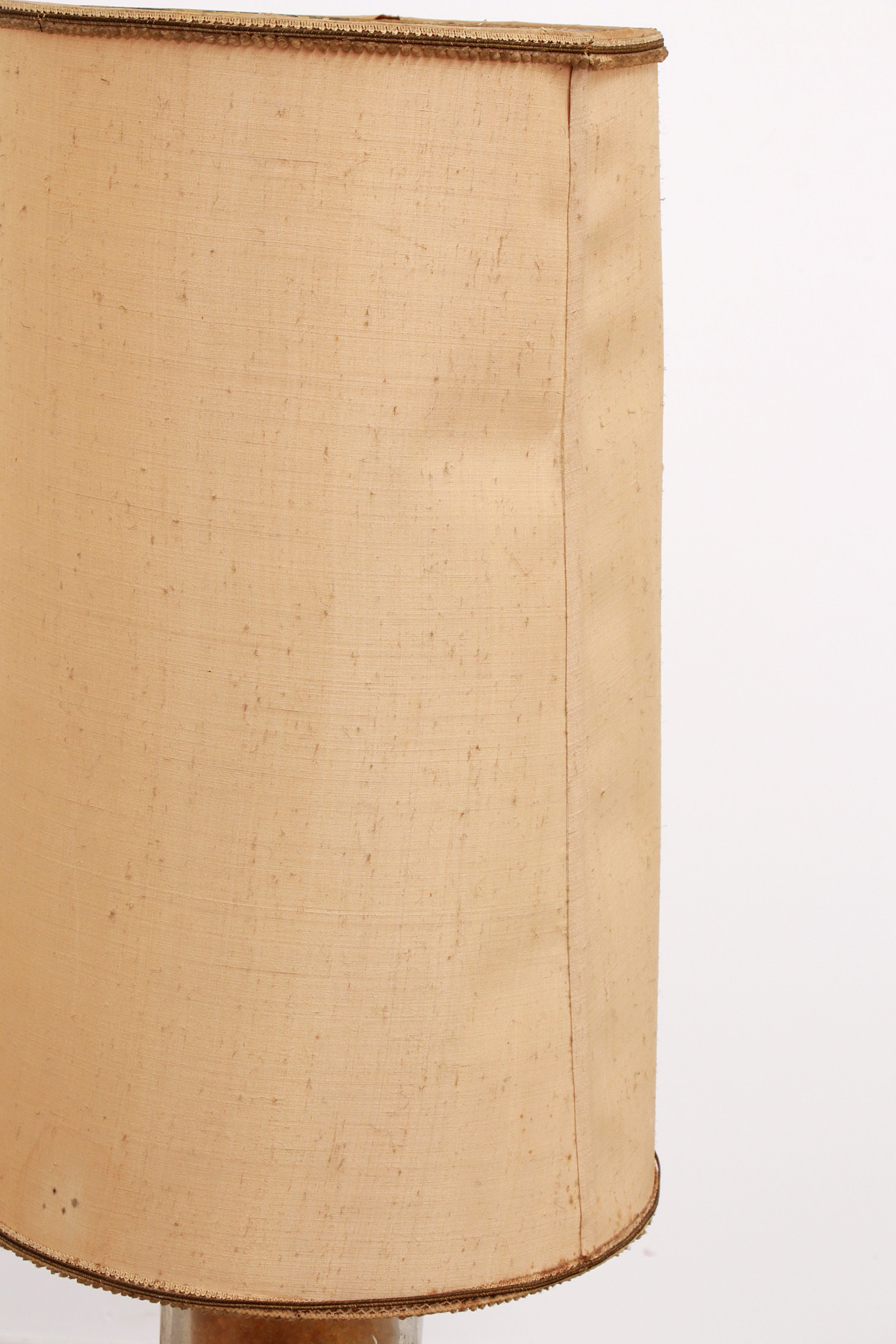 Brutalistische Tafellamp Marmer & Glas, Vintage 1980