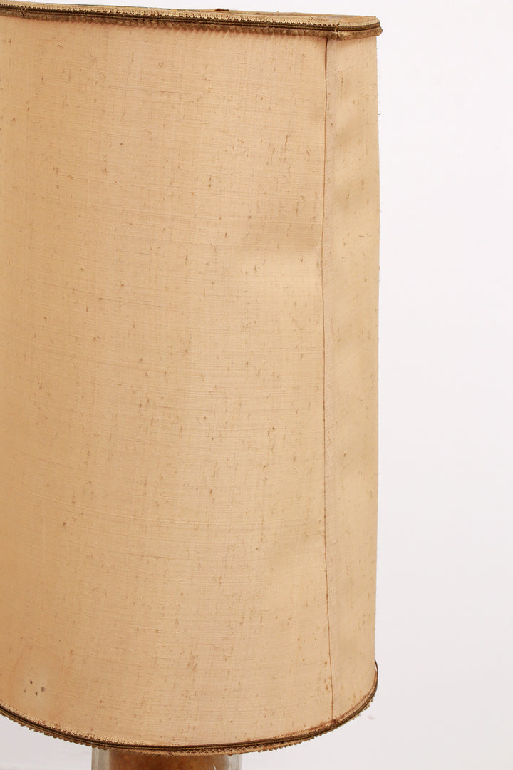 Brutalistische Tafellamp Marmer & Glas, Vintage 1980