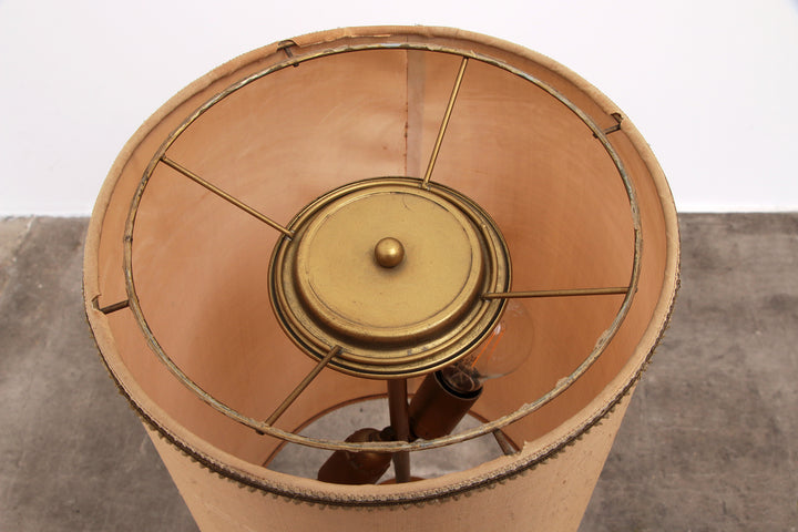 Brutalistische Tafellamp Marmer & Glas, Vintage 1980