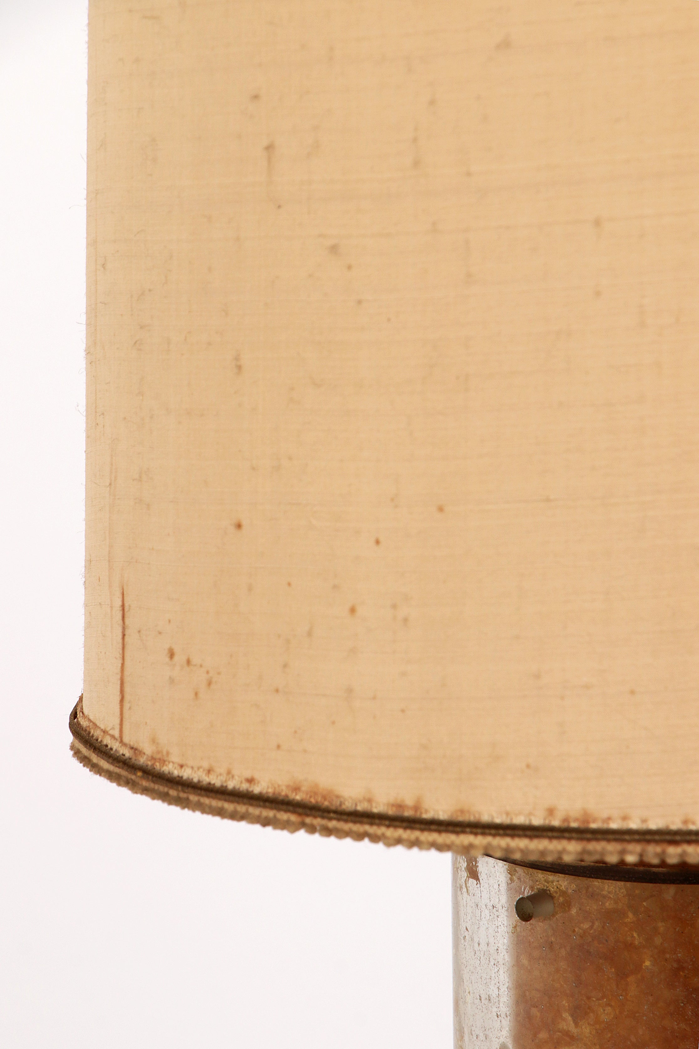 Brutalistische Tafellamp Marmer & Glas, Vintage 1980