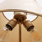 Vintage Hollywood Regency Brass Table Lamp with Shade, 1970s