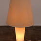 Witte Glazen Tafellamp Hollywood Regency Stijl met Pliché Kap