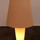Witte Glazen Tafellamp Hollywood Regency Stijl met Pliché Kap