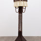 Bamboe Vloerlamp met Stoffenkap - Vintage Uitstraling uit de Jaren 50
