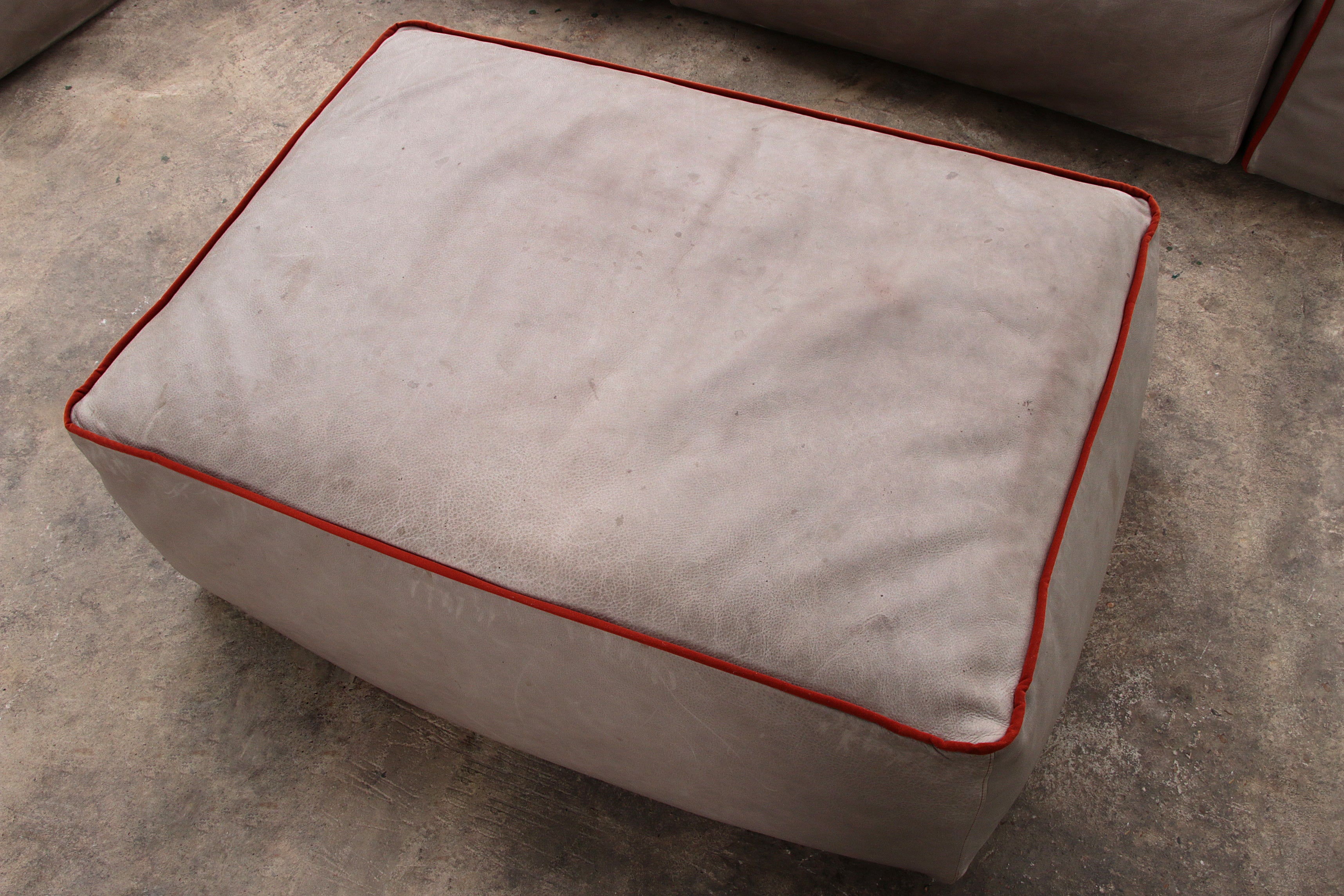 Modulaire Italiaanse Leren Bank Riff van Flexteam - Set van 4