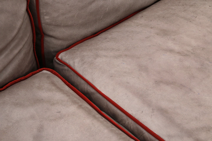 Modulaire Italiaanse Leren Bank Riff van Flexteam - Set van 4