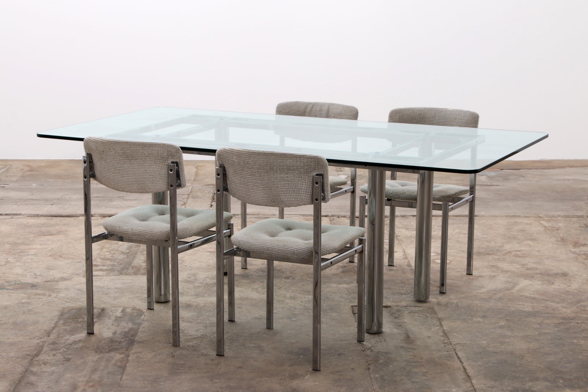 Rechthoekige Eettafel "Andrè" met Stoelen - Designklassieker uit de Jaren 60