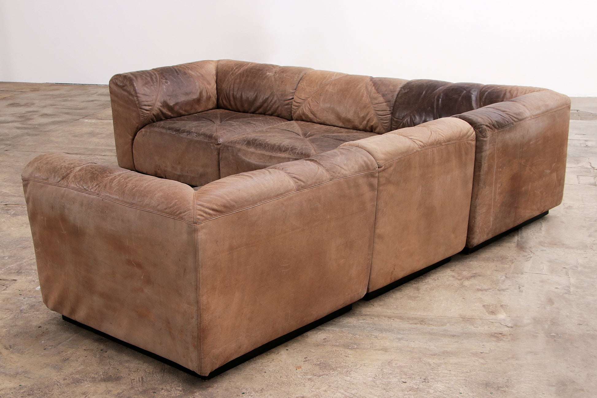Modulair Vintage Lederen Sofa van Bernd Münzebrock voor Walter Knoll
