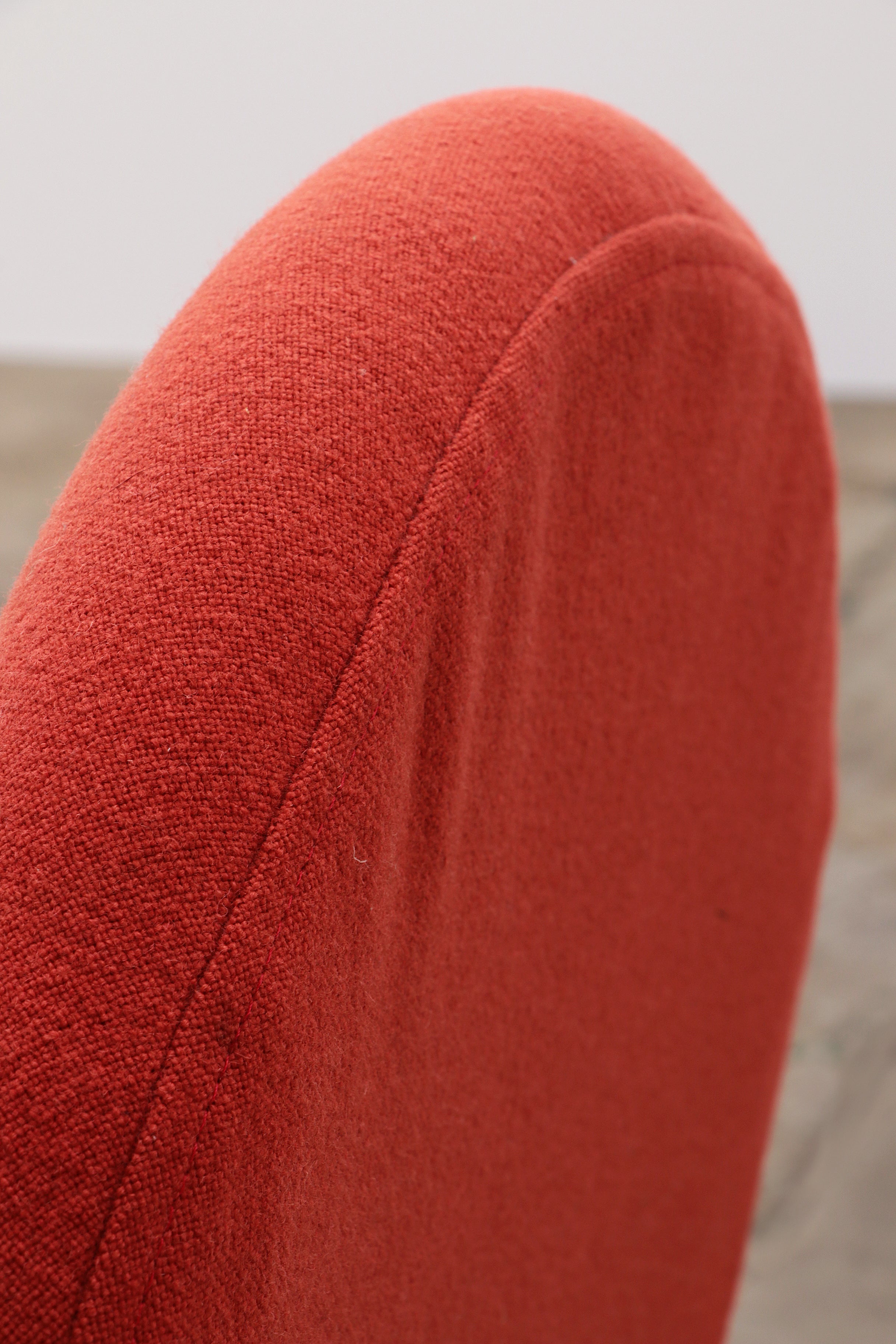 Verner Panton 1-2-3 Stoel met Hoge Rugleuning - Rood/Oranje, 1973