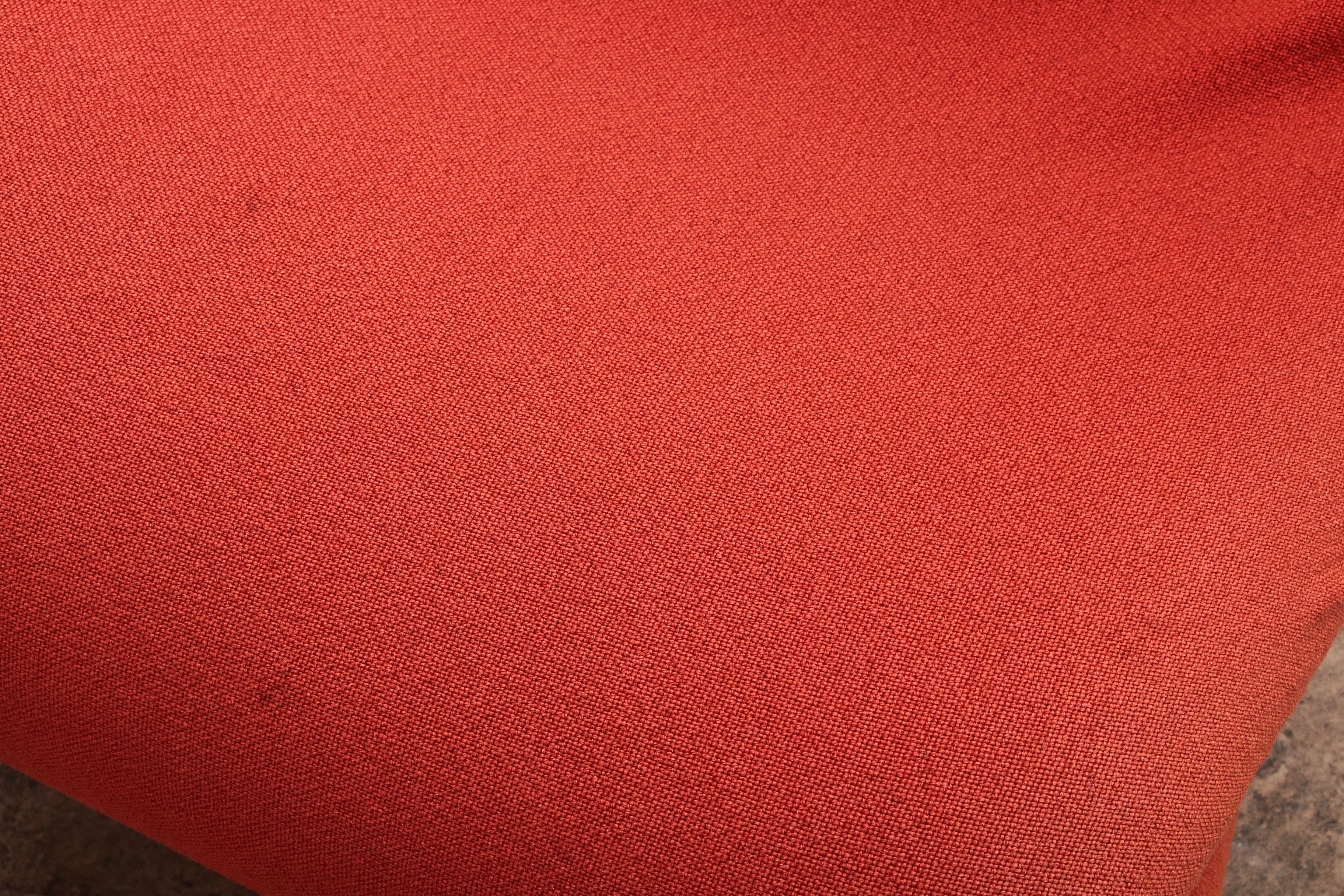 Verner Panton 1-2-3 Stoel met Hoge Rugleuning - Rood/Oranje, 1973