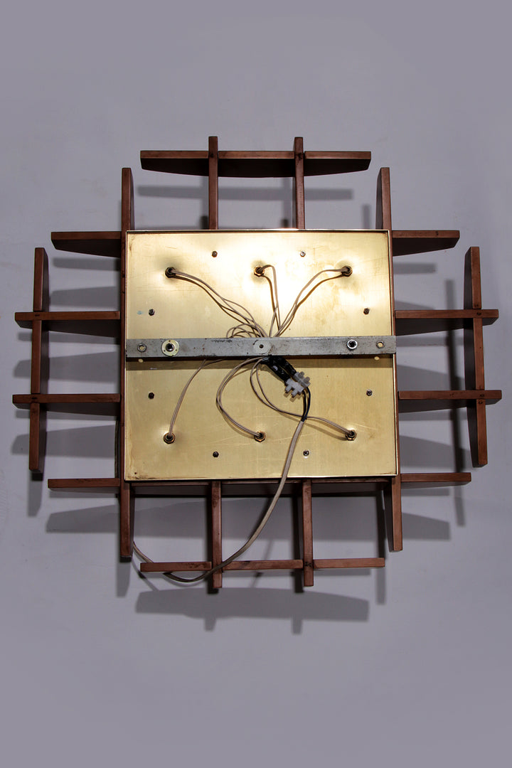 Iconische Houten wandlamp van Angelo Brotto, Jaren '60 Design