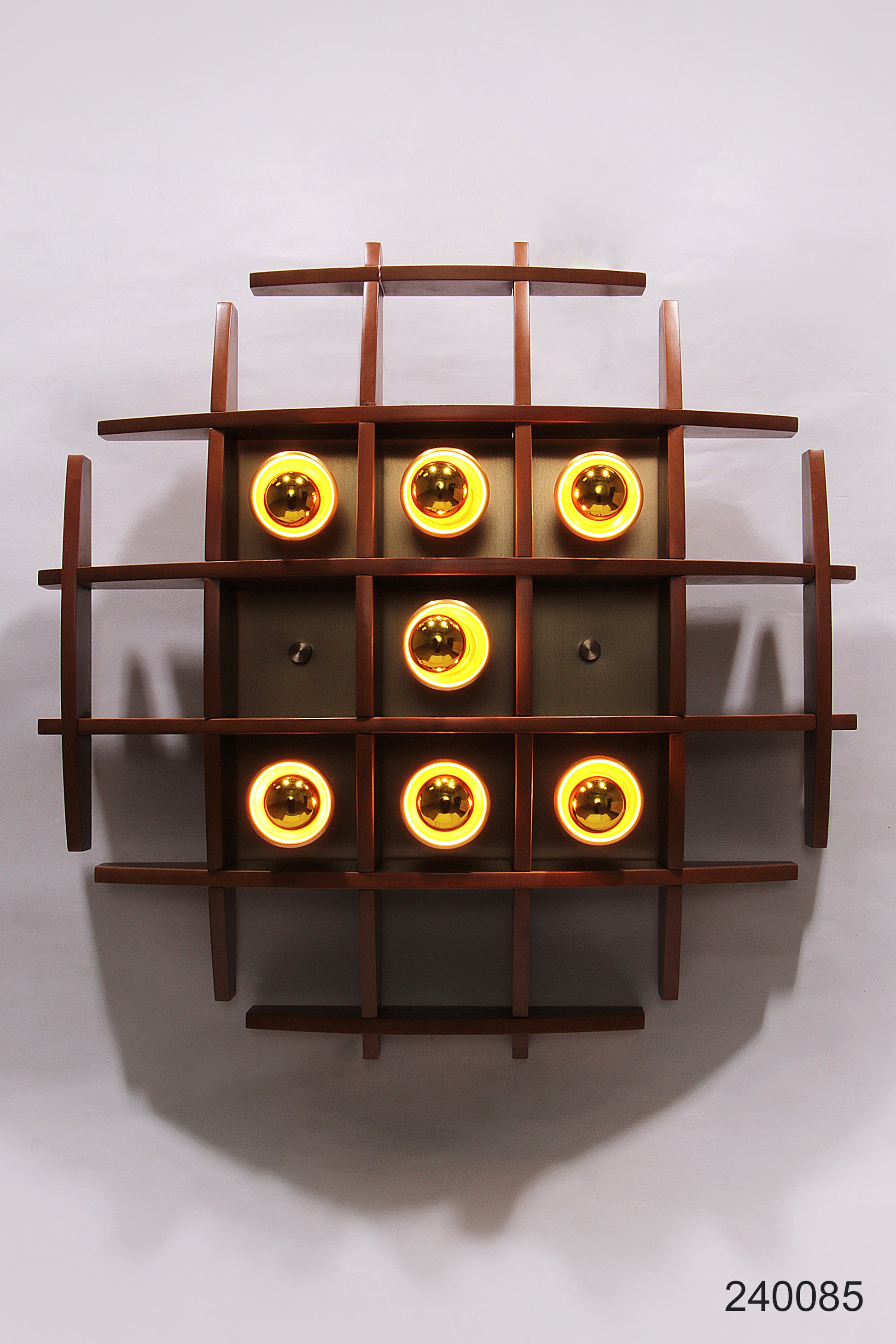 Iconische Houten wandlamp van Angelo Brotto, Jaren '60 Design