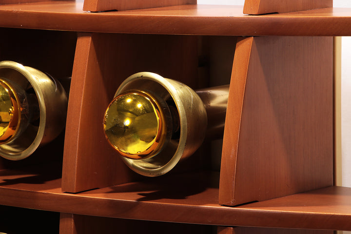 Iconische Houten wandlamp van Angelo Brotto, Jaren '60 Design