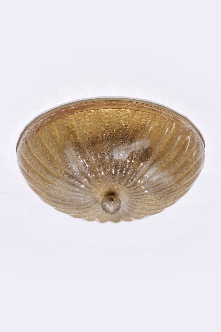 Italiaanse plafonnière van Muranoglas met gouden details