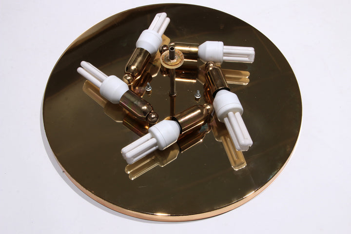 Italiaanse plafonnière van Muranoglas met gouden details