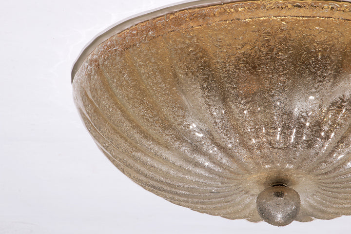 Italiaanse plafonnière van Muranoglas met gouden details