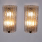 Orrefors Design XXL Wall lamps by Carl Fagerlund glass and brass, 1960s