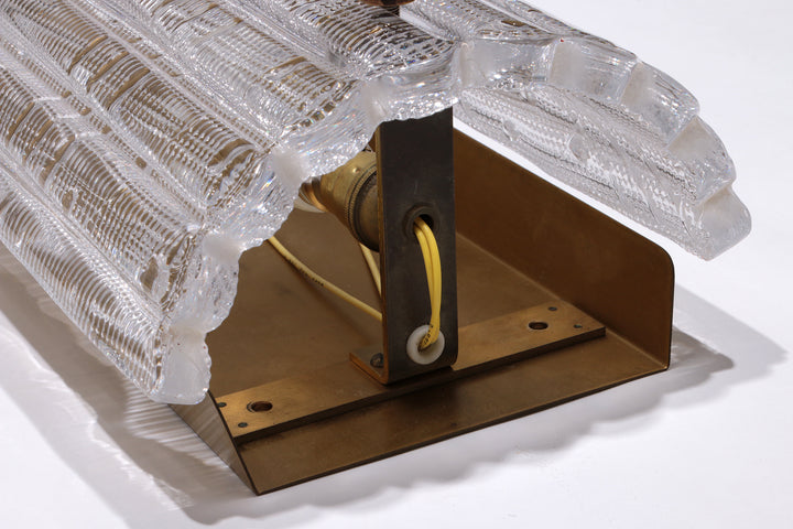 Orrefors Design XXL Wandlampen van Carl Fagerlund glas en messing, 1960s