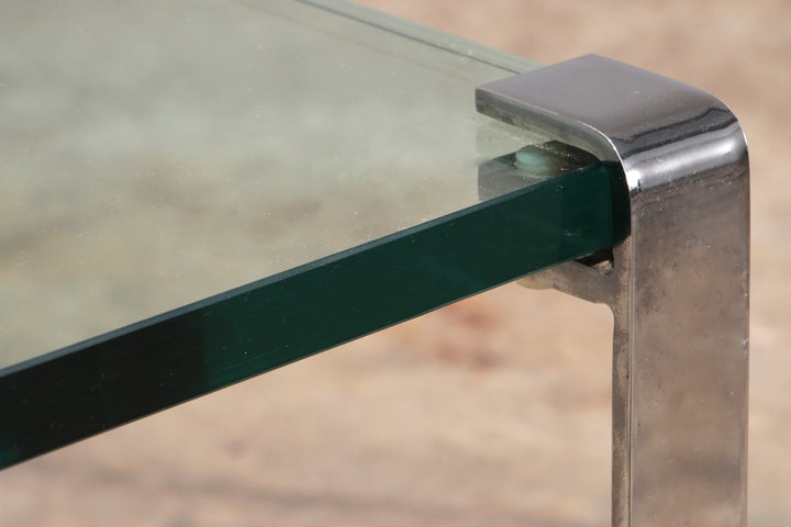 Peter Draenert Model 1022 Bijzettafel - Chroom & Glas, Duitsland 1960