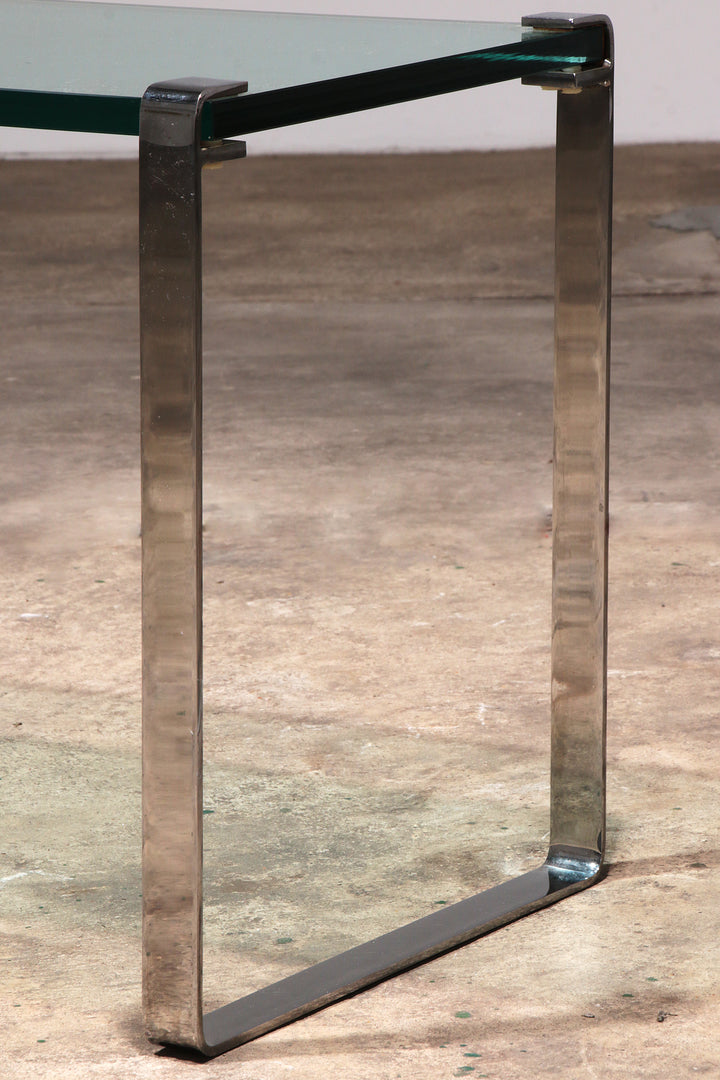 Peter Draenert Model 1022 Bijzettafel - Chroom & Glas, Duitsland 1960