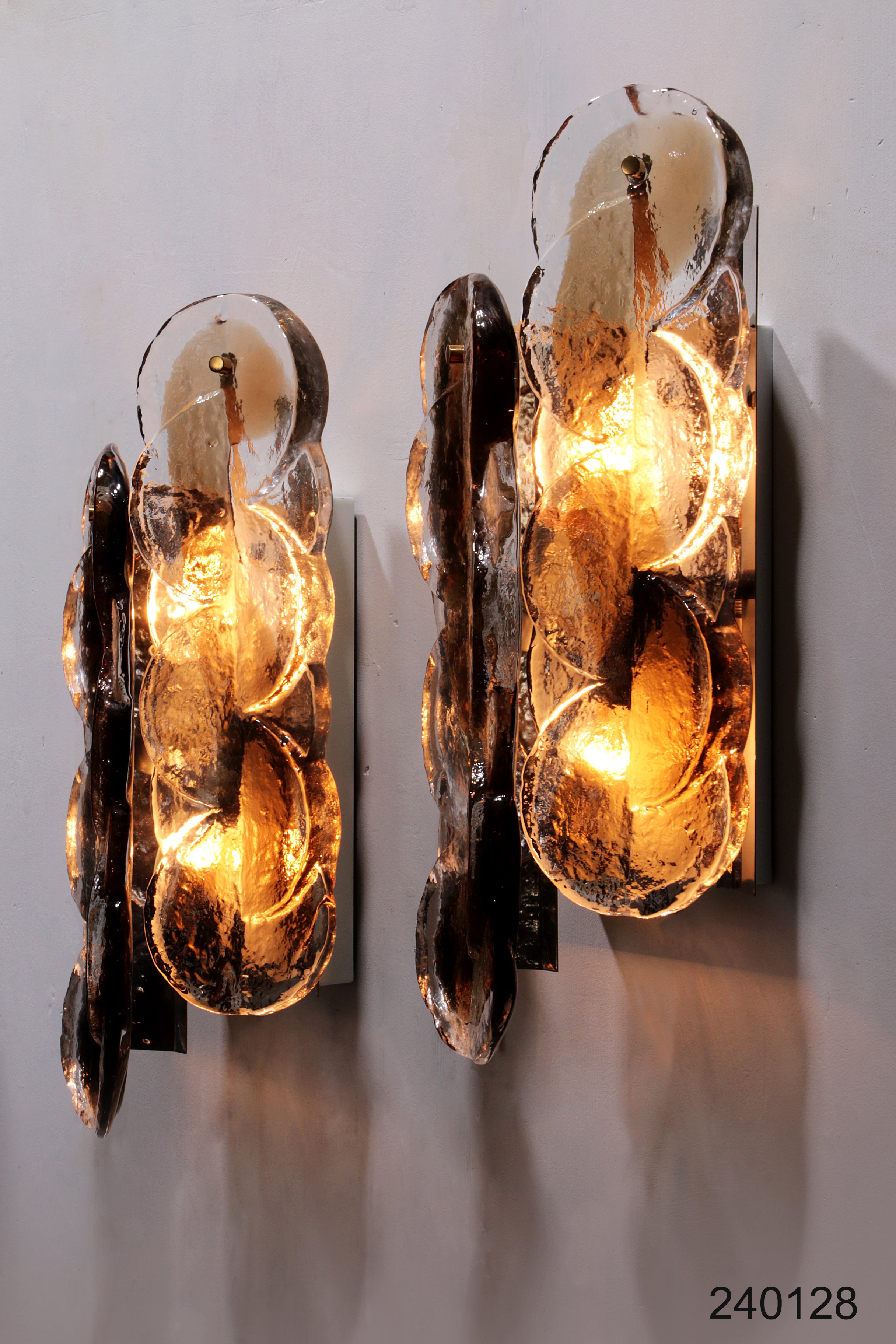 Vintage Set Wandlampen Kalmar Franken KG, Model Citrus 1960s