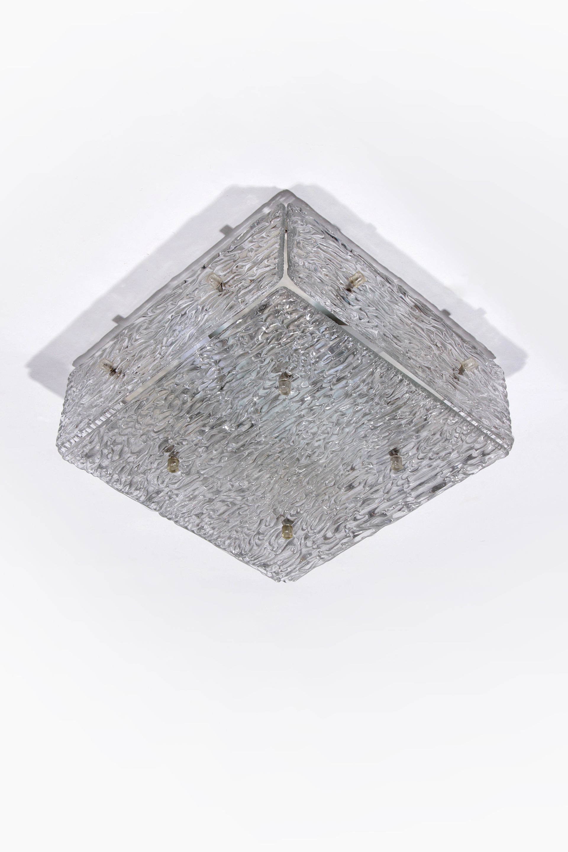 Heidelberg Glass Flush Mount Ceiling Light by J.T. Kalmar, 1974