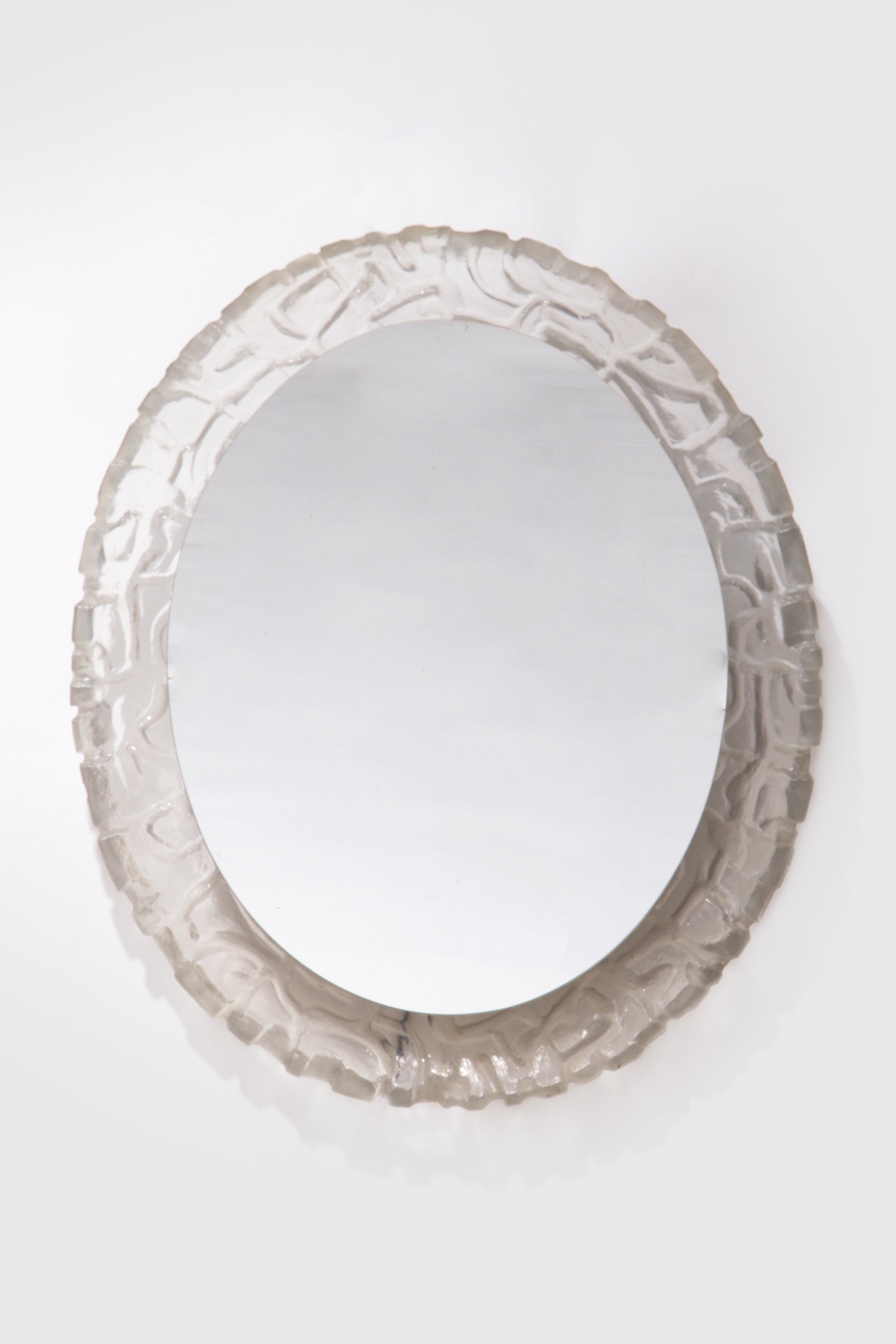 Ovale Badkamer Wandspiegel met Verlichting en Plexiglas Rand - Hillebrand