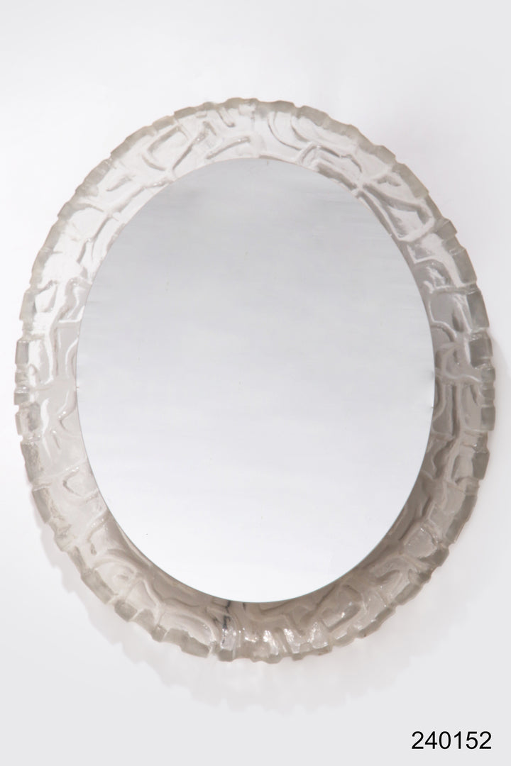 Ovale Badkamer Wandspiegel met Verlichting en Plexiglas Rand - Hillebrand