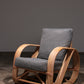 Vintage  Paul Frankl 1960 Rotan Bamboe Lounge Stoelen