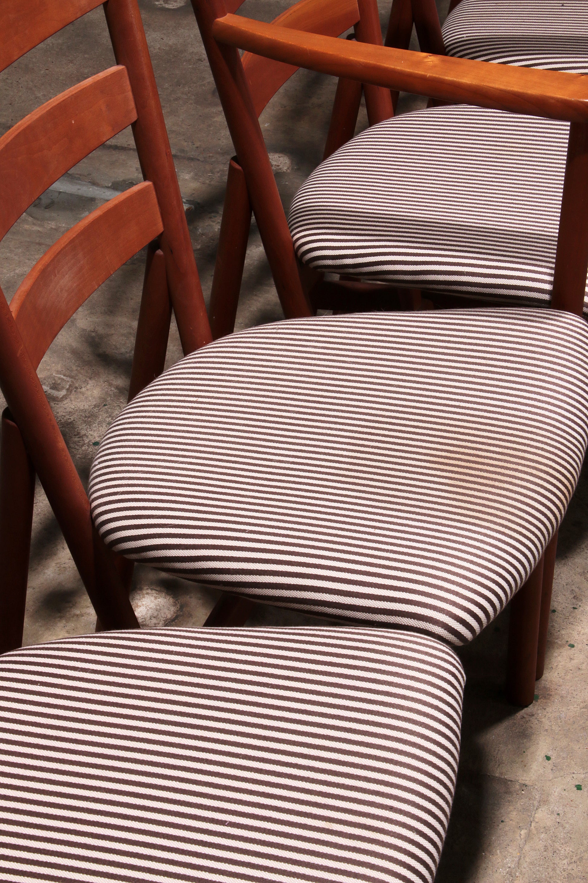 Hansen Sorensen Eetkamertafel met 6 stoelen,1970 Denemarken