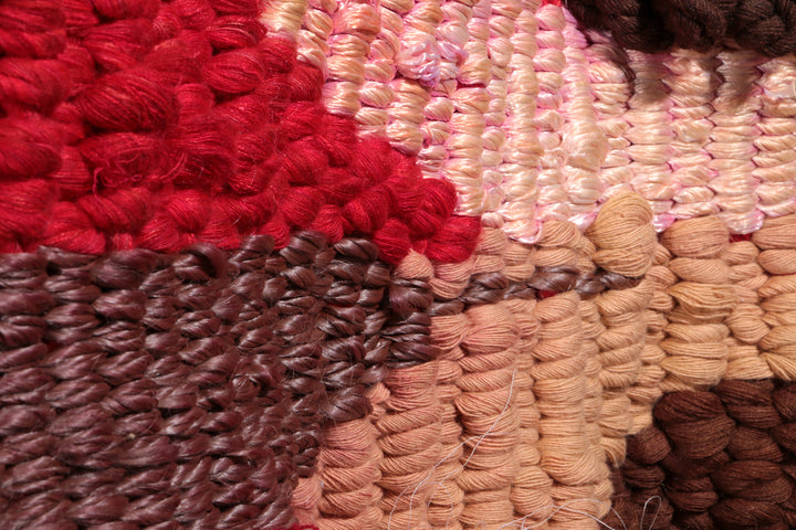 Spaans Getextureerd macramé wandtapijt uit de jaren 70 – Uniek designobject