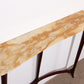 Stylish Console with Mustard Veined Marble Top by Ezio Minotti