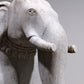 Handcrafted 2 Large Marble Elephant Statues