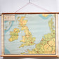 Vintage School Map of Great Britain & Ireland on Linen