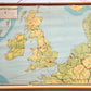 Vintage School Map of Great Britain & Ireland on Linen