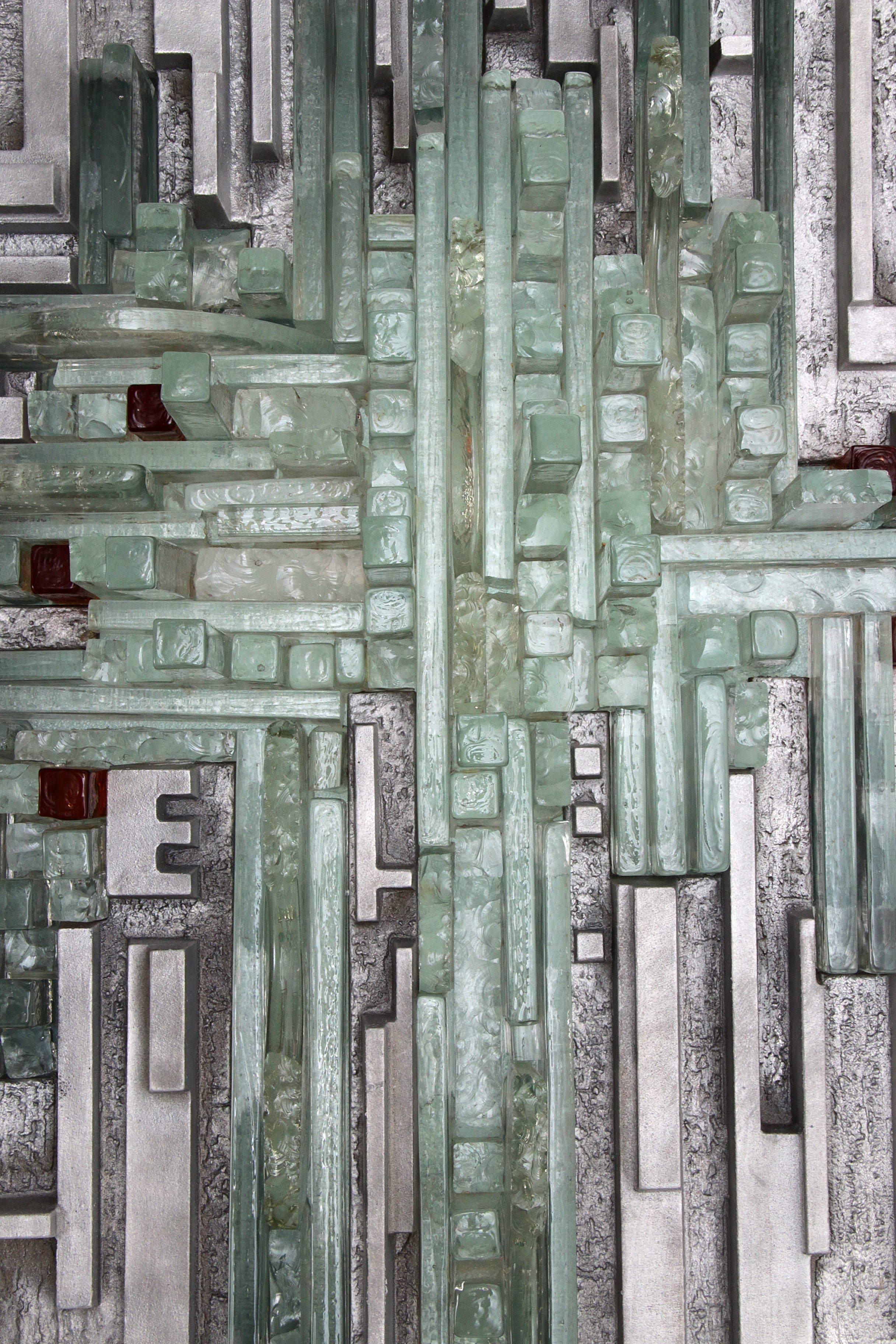 Vintage "Rottura Spaziale" Murano Glas Wandlamp door Akikaze voor Poliarte