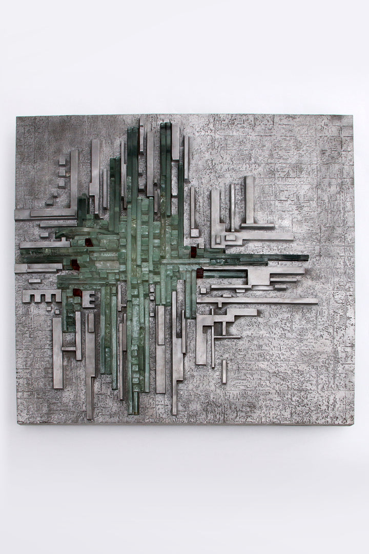 Vintage "Rottura Spaziale" Murano Glas Wandlamp door Akikaze voor Poliarte