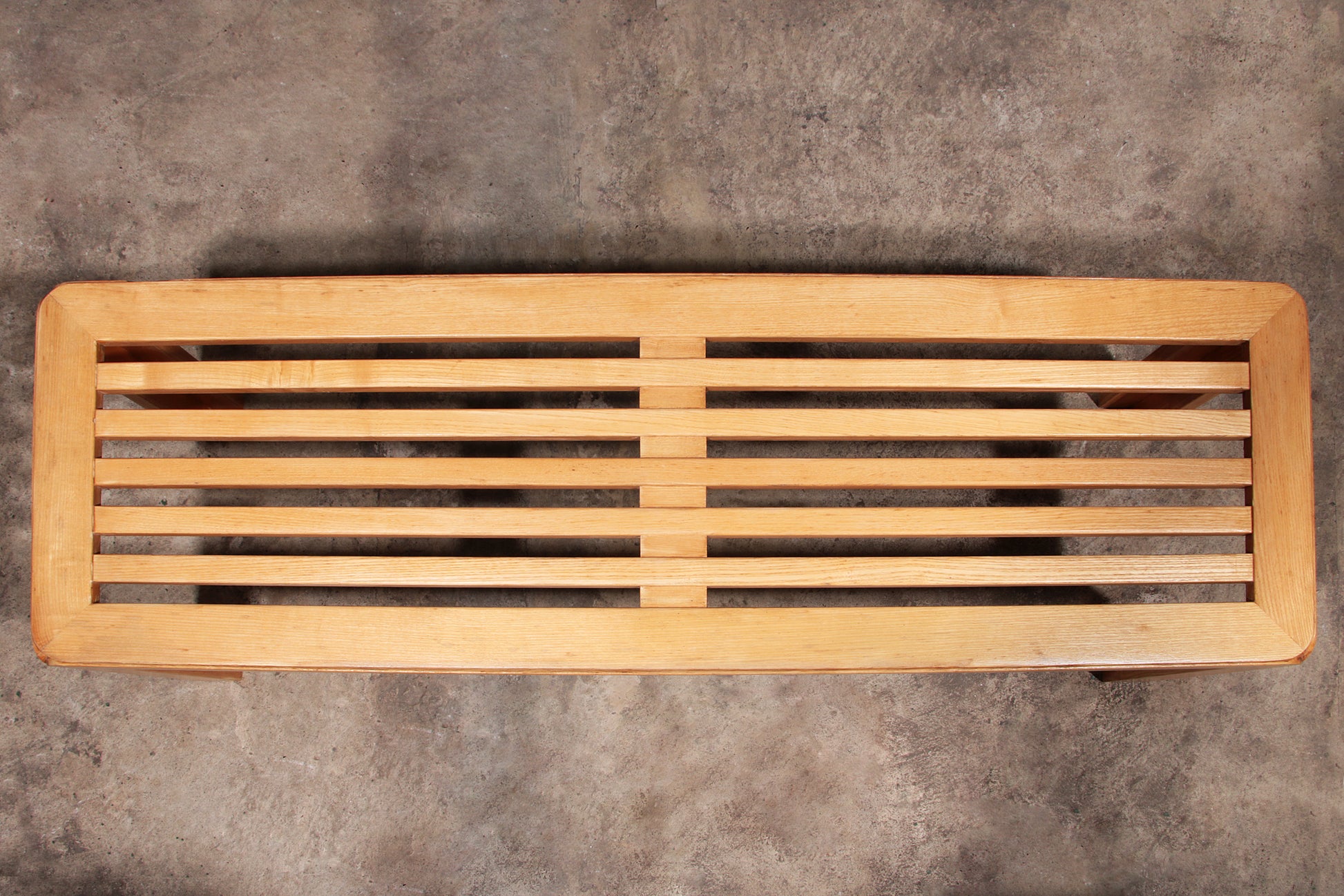 Mid Century Modern Bench, by derk Jan de Vries in wood, Netherlands 1960