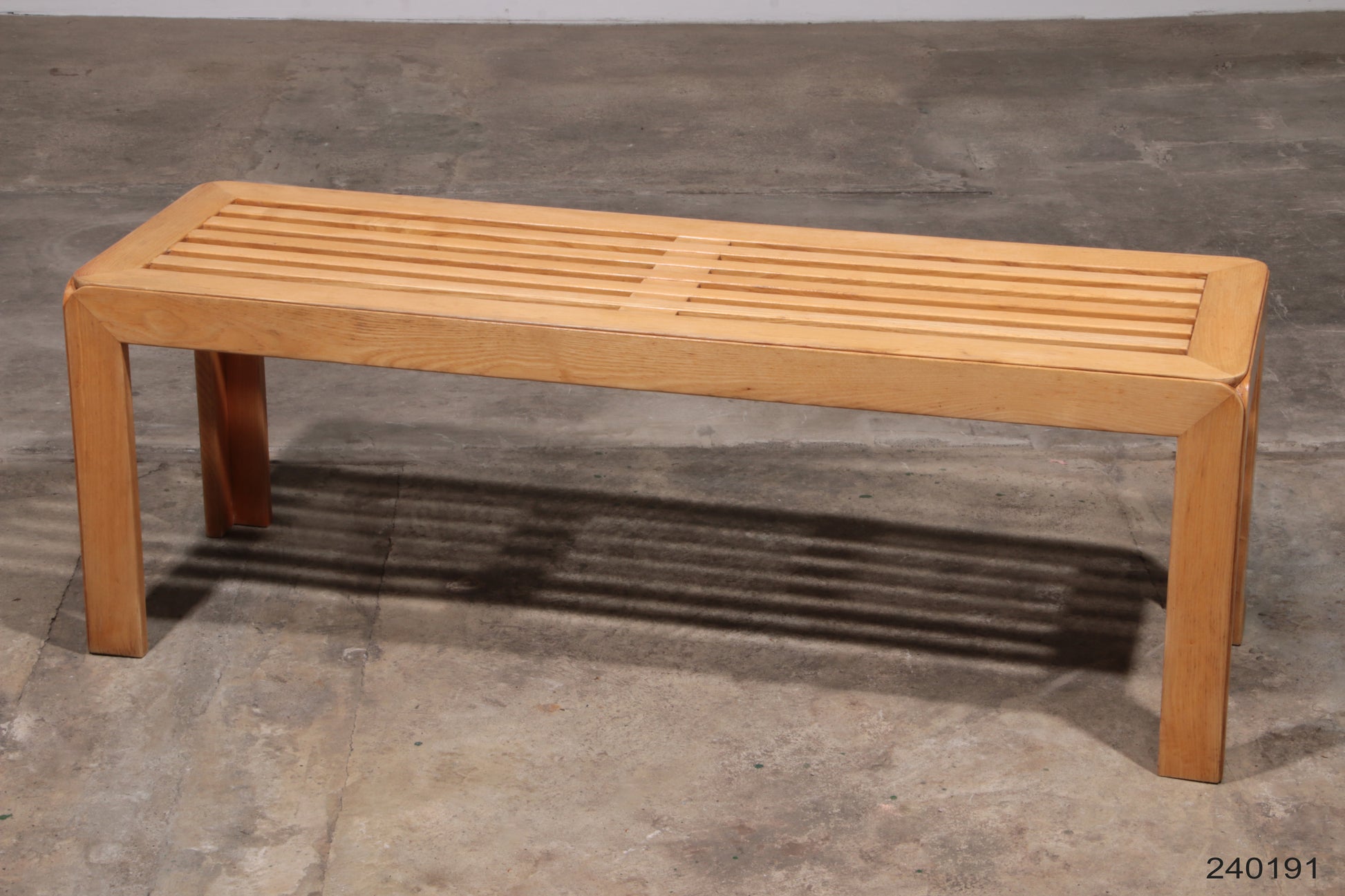 Mid Century Modern Bench, by derk Jan de Vries in wood, Netherlands 1960