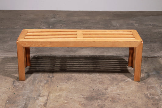 Mid Century Modern Bench, by derk Jan de Vries in wood, Netherlands 1960