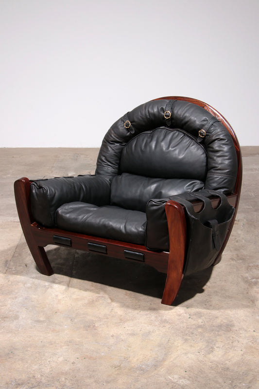 Luciano Frigerio "Rancero" Leather Lounge Chair -