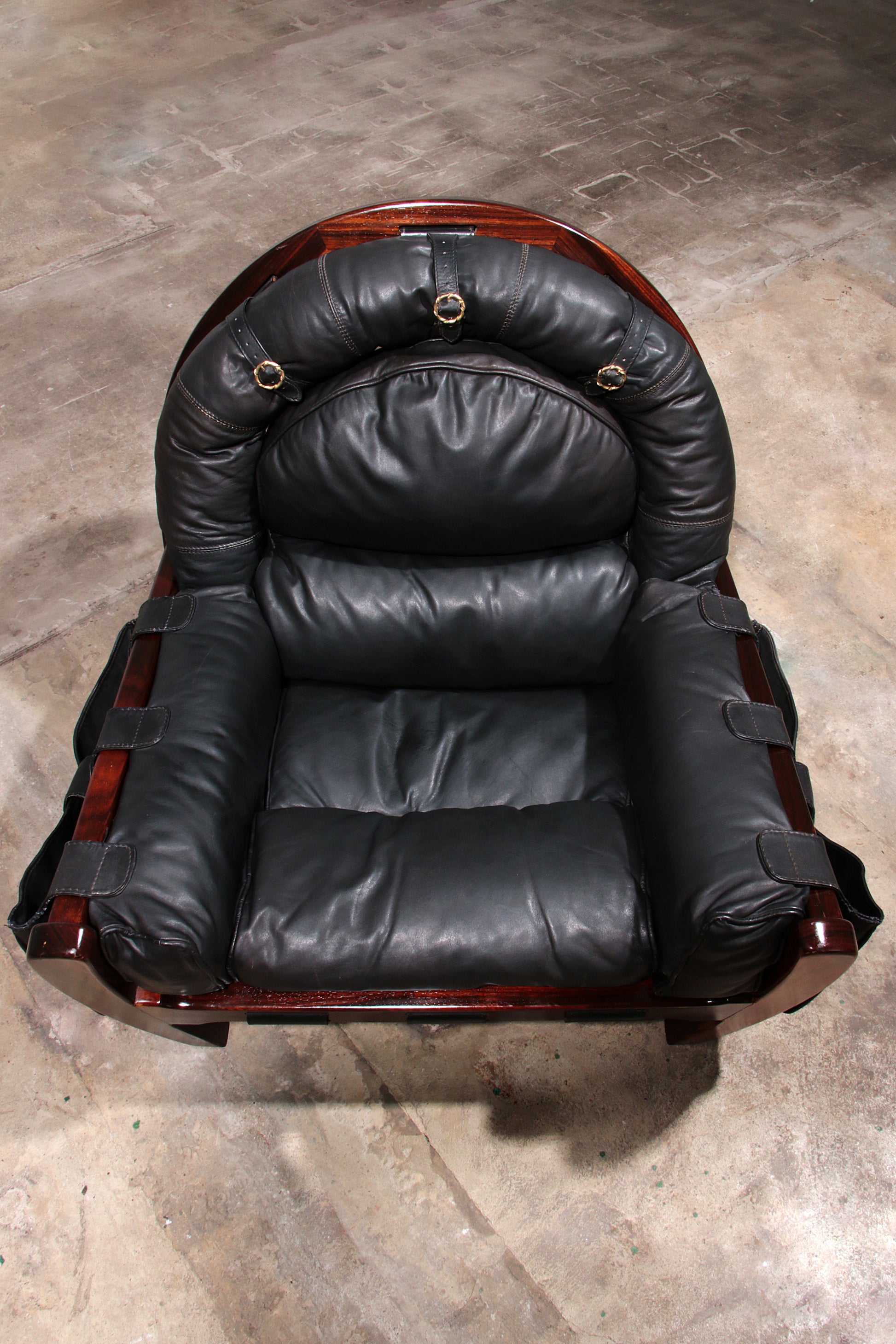 Luciano Frigerio "Rancero" Leather Lounge Chair -