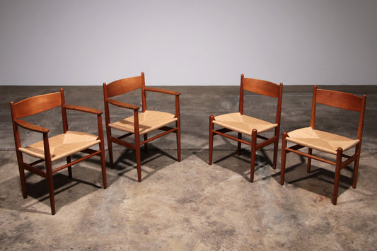 Dining Chairs by Hans Wegner for Carl Hansen & Søn,Denmark 2 CH37 and 2 CH36