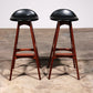 Erik Buch Teak bar stools 1960 Denmark