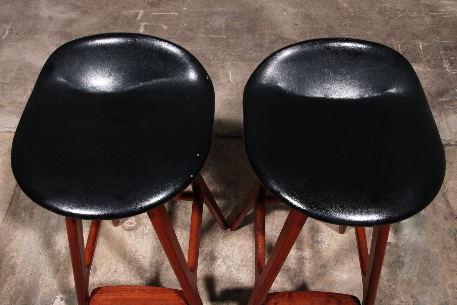 Erik Buch Teak bar stools 1960 Denmark