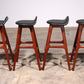 Erik Buch Wooden bar stools 1960 Denmark.