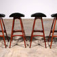 Erik Buch Wooden bar stools 1960 Denmark.
