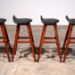 Erik Buch Wooden bar stools 1960 Denmark.
